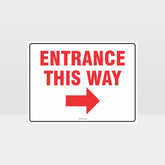 Custom Yard Signs,Entrance This Way Right Arrow Sign